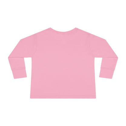 Festive Toddler Long Sleeve Tee - Cute Santa Design for Winter Celebrations, Christmas Outfit, Holiday Gift, Kids Fashion, Seasonal Wear